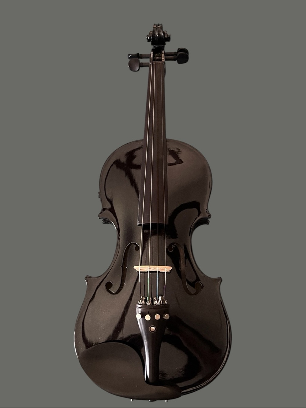 Cecilio Violin – Black Finish – Includes Case, Bow, Shoulder Rest & Cable